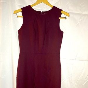 Burgundy Banana Republic six 0 shift dress